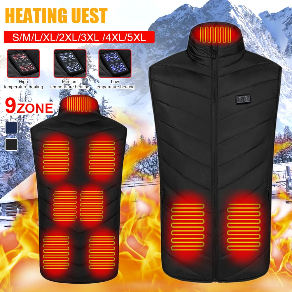 New 9 Heating Zone Intelligent Heated Vest Unisex Usb Heated Jacket Heating Vest Hunting Jacket Winter Heating Jacket S-5XL
New 9 Heating Zone Intelligent Heated Vest Unisex Usb Heated Jacket Heating Vest Hunting Jacket Winter Heating Jacket S-5XL