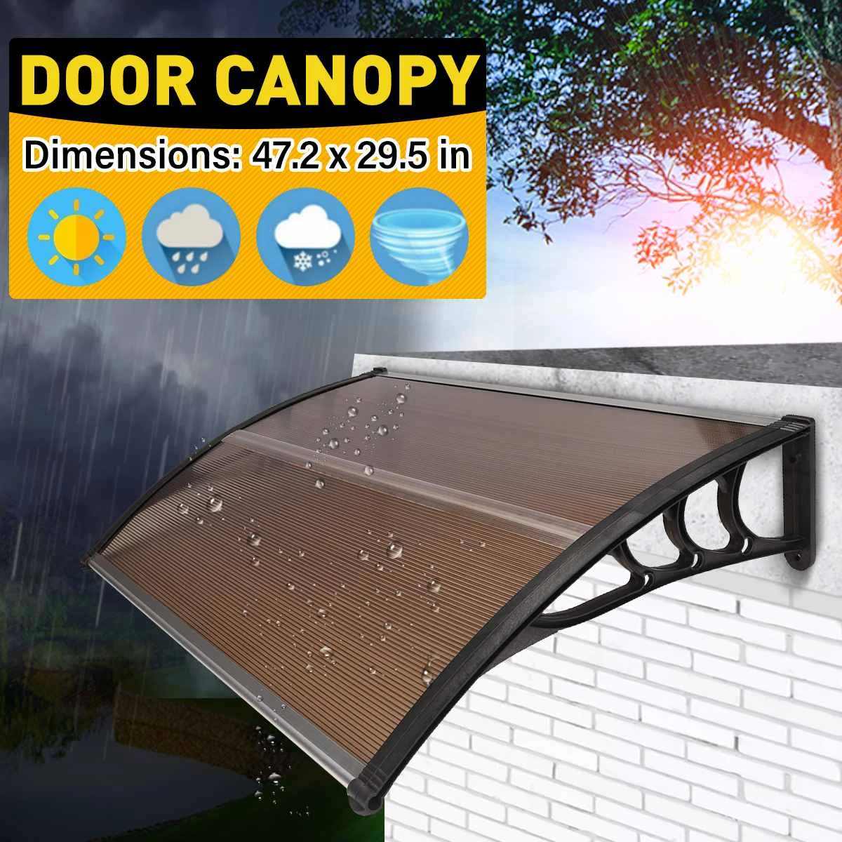 Modern Awning Window Poly Carbonate Cover Front Door Outdoor Patio Gazebos Canopy Sun Shelter Window Eaves Anti UV Rain Cover
Modern Awning Window Poly Carbonate Cover Front Door Outdoor Patio Gazebos Canopy Sun Shelter Window Eaves Anti UV Rain Cover