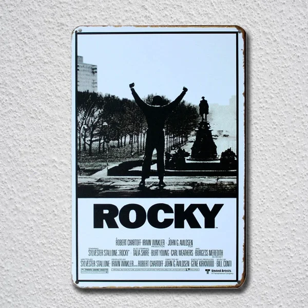 Powerful Rocky Tin Sign Metal Poster Decor Painting Wall Sticker | Дом и сад