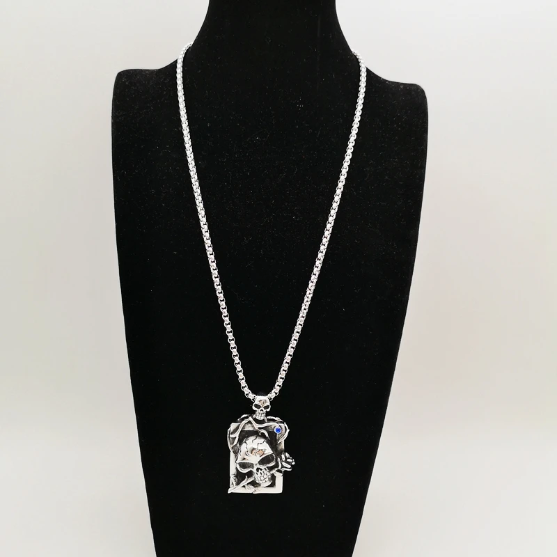 2020 NEW 316L stainless steel mens Gothetic necklace Gothetic human head skull & Withered Rose pendant charm necklace CAGF0280
2020 NEW 316L stainless steel mens Gothetic necklace Gothetic human head skull & Withered Rose pendant charm necklace CAGF0280