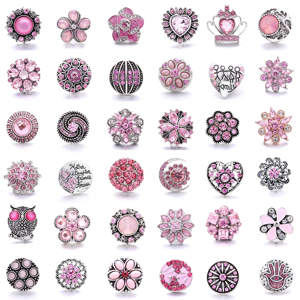 5pcs/lot New Snap Jewelry Rhinestone Crystal Pink 18mm Flower Snap Buttons for Women Snap Button Bracelets Necklaces Wholesale
5pcs/lot New Snap Jewelry Rhinestone Crystal Pink 18mm Flower Snap Buttons for Women Snap Button Bracelets Necklaces Wholesale