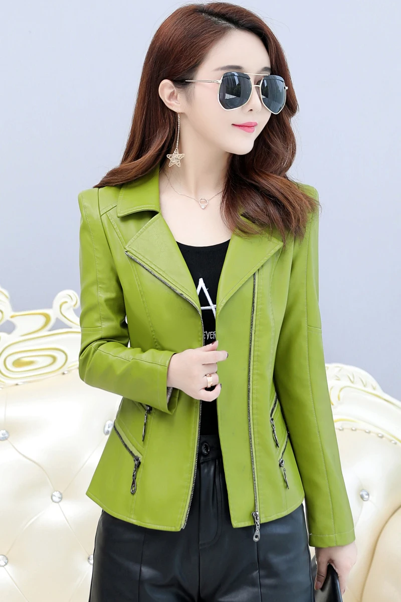 JCHB 2021 Korean Autumn New style handsome jacket stand collar black short Leather Coat Women's motorcycle coat
JCHB 2021 Korean Autumn New style handsome jacket stand collar black short Leather Coat Women's motorcycle coat