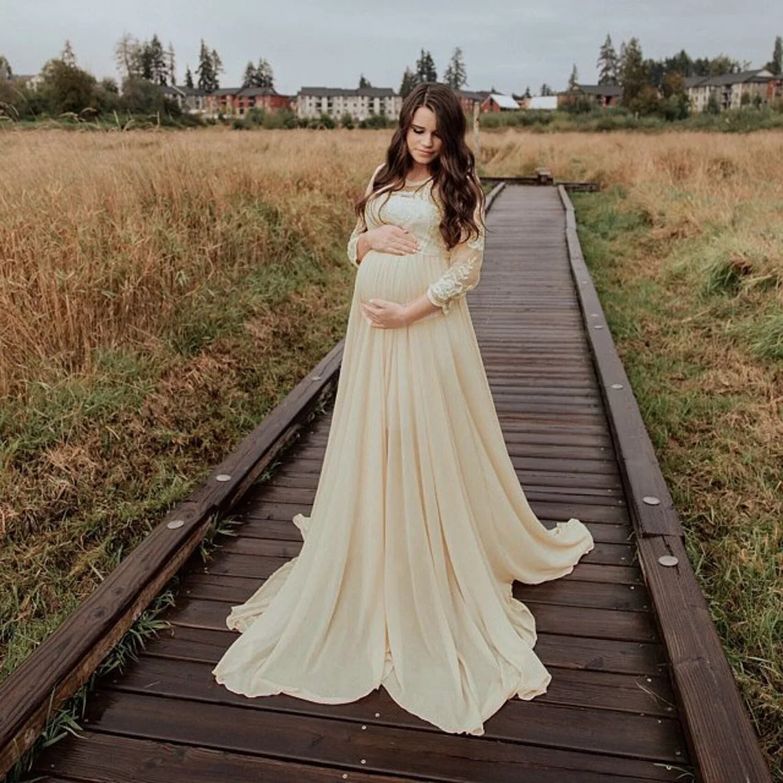Lace Maternity Dresses For Photo Shoot Maxi Gown Long Pregnancy Dress For Baby Shower Elegence Pregnant Women Photography Props
Lace Maternity Dresses For Photo Shoot Maxi Gown Long Pregnancy Dress For Baby Shower Elegence Pregnant Women Photography Props