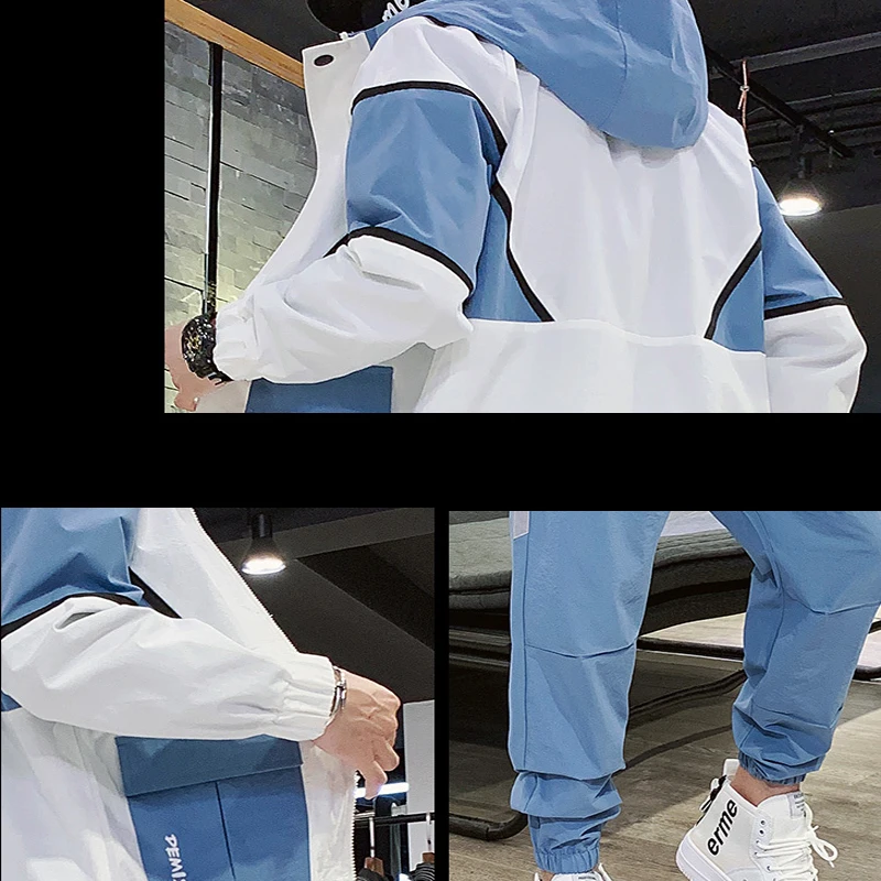 2020 Workwear Jacket Men's Hooded Jacket+Pants 2PC Sets Loose Hip Hop Tracksuit Mens Coat & Long Pants Mens Clothing Streetwear
2020 Workwear Jacket Men's Hooded Jacket+Pants 2PC Sets Loose Hip Hop Tracksuit Mens Coat & Long Pants Mens Clothing Streetwear