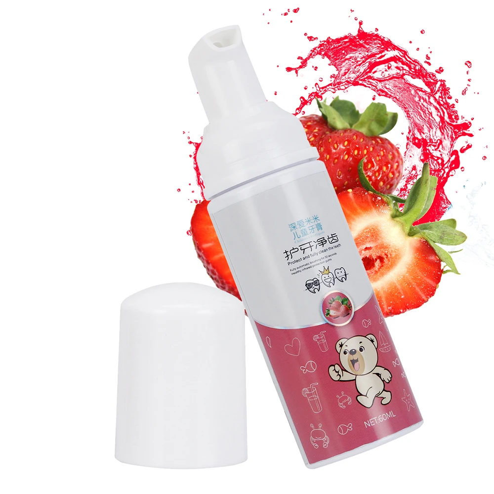 60ml Foaming Liquid Toothpaste Children Tooth Whitening Foam Strawberry Favor for 360 Kids Toothbrush Natural Mouth Wash Water
60ml Foaming Liquid Toothpaste Children Tooth Whitening Foam Strawberry Favor for 360 Kids Toothbrush Natural Mouth Wash Water