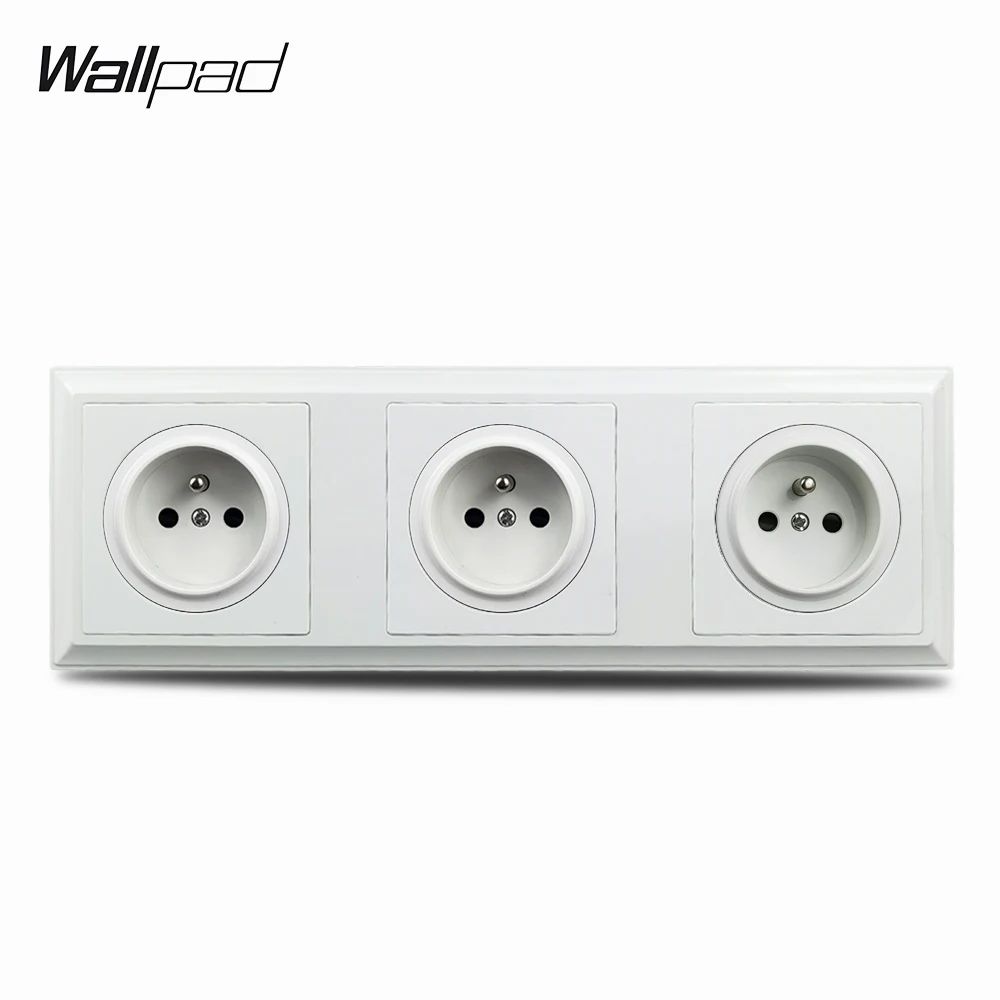 Wallpad White 3 Way Triple French Wall Power Socket L6 Plastic Palace Style, 258 * 86 mm
Wallpad White 3 Way Triple French Wall Power Socket L6 Plastic Palace Style, 258 * 86 mm