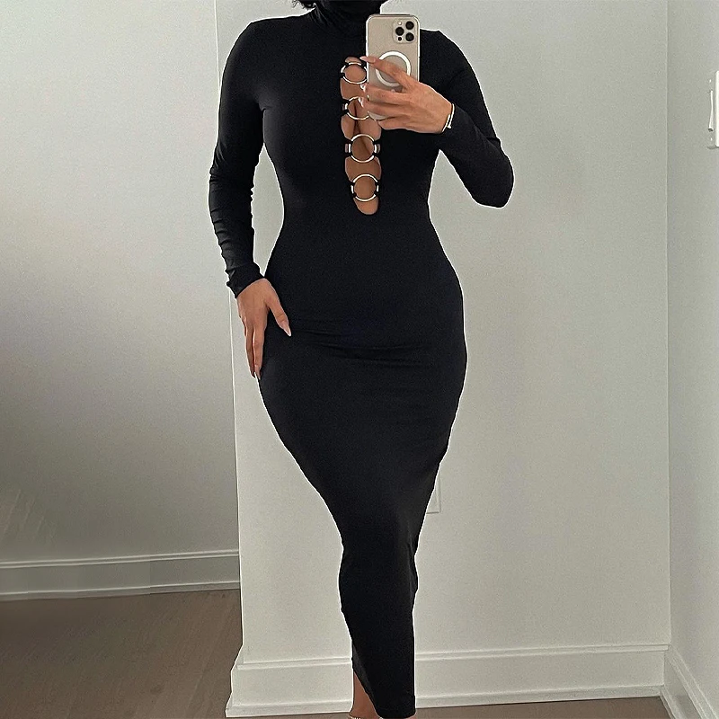 Cutubly Maxi Dress Hollow Out Bodycon Autumn Winter Maxi Dress Long Sleeve Solid Turtleneck Women Fashion Sexy Party Club Dress
Cutubly Maxi Dress Hollow Out Bodycon Autumn Winter Maxi Dress Long Sleeve Solid Turtleneck Women Fashion Sexy Party Club Dress