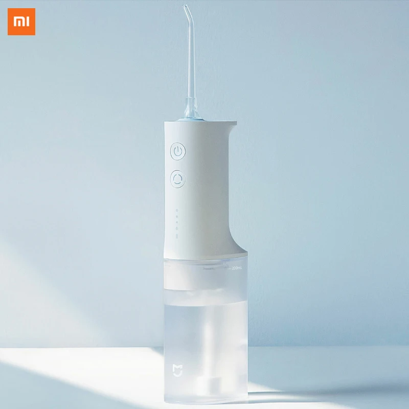 Xiaomi Mijia Oral Irrigator Dental Flusher High Frequency Pulsed Water Flow Voltage Stabilization 4 Gear Level 200ml With Protec |