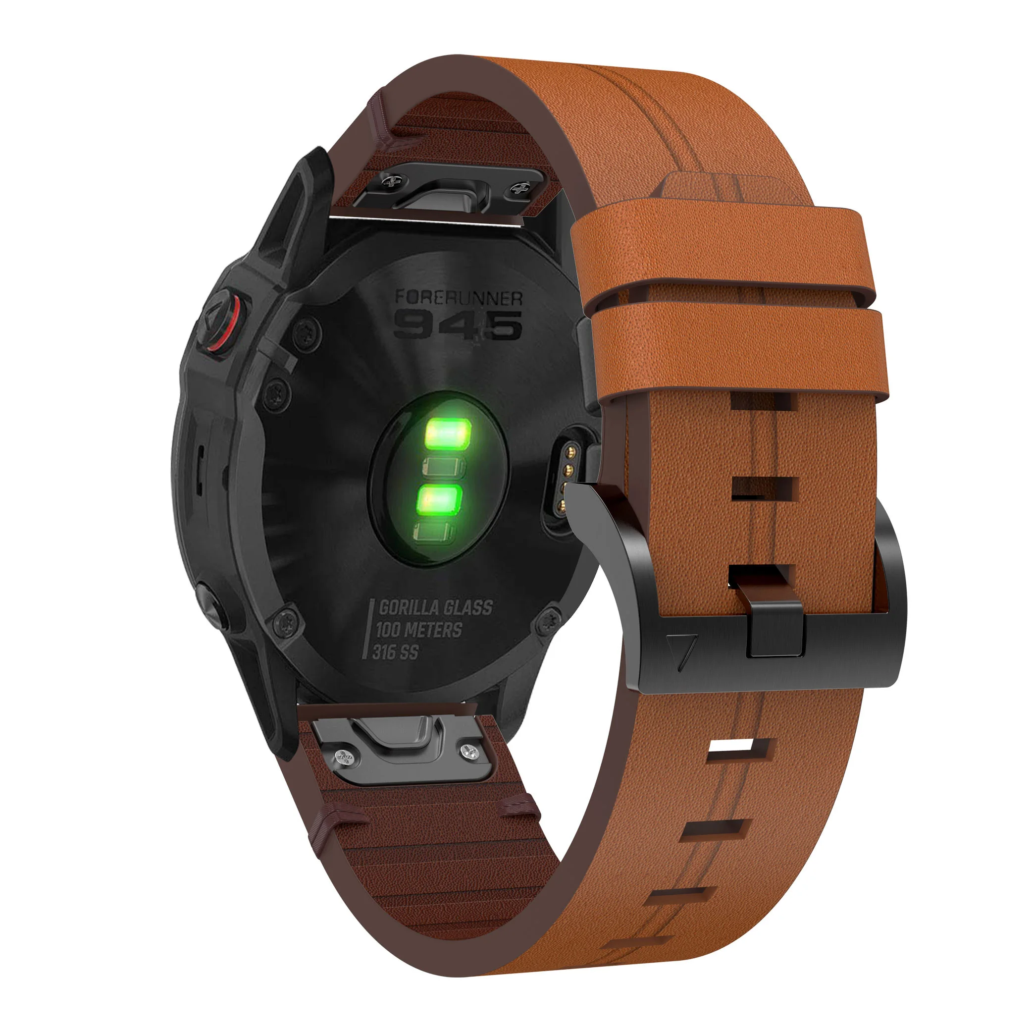 Ремешок из натуральной кожи для Garmin Forerunner 945 935 быстросъемный сменный Браслет