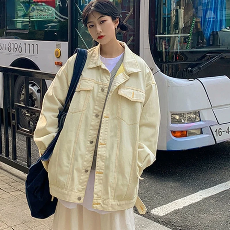 Denim Coat Women Solid Pockets Single Breasted Oversize Vintage Retro Street Style Ulzzang Korean Fashion Female Coats Clothing
Denim Coat Women Solid Pockets Single Breasted Oversize Vintage Retro Street Style Ulzzang Korean Fashion Female Coats Clothing