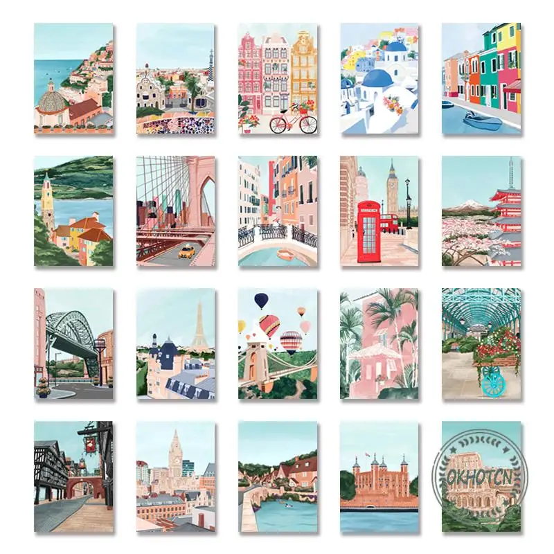 Illustration Style Famous Travel City Paintings Prints On Canvas Paris London Japan Poster Wall Art Picture for Gallery Room
Illustration Style Famous Travel City Paintings Prints On Canvas Paris London Japan Poster Wall Art Picture for Gallery Room