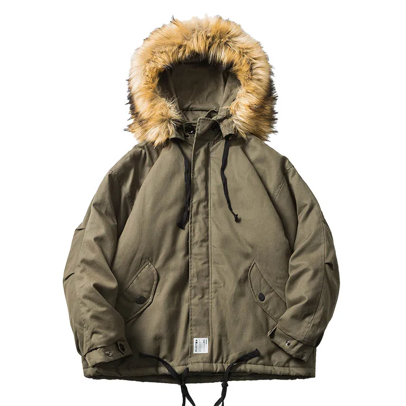 Big Fur Collar Tooling Cotton-padded Jacket Men's Winter Couple Trendy Brand Hooded Cotton-padded Jacket Men's Thick Coat To kee
Big Fur Collar Tooling Cotton-padded Jacket Men's Winter Couple Trendy Brand Hooded Cotton-padded Jacket Men's Thick Coat To kee