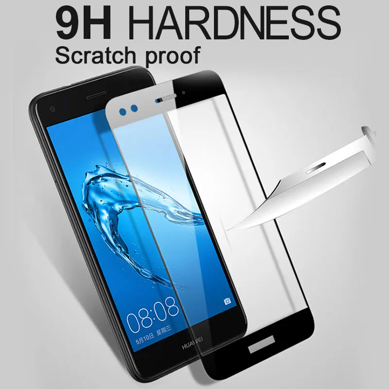 Закаленное стекло для Huawei Nova Lite 2017 полное покрытие Y6 Pro Защита экрана P9 Mini Hard 9H |