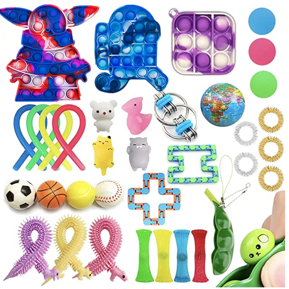 Fidget Toys Anti Stress Set Strings Relief Pack Gift for Adults Children Figet Sensory Squishy Relief Antistress simple dimple
Fidget Toys Anti Stress Set Strings Relief Pack Gift for Adults Children Figet Sensory Squishy Relief Antistress simple dimple