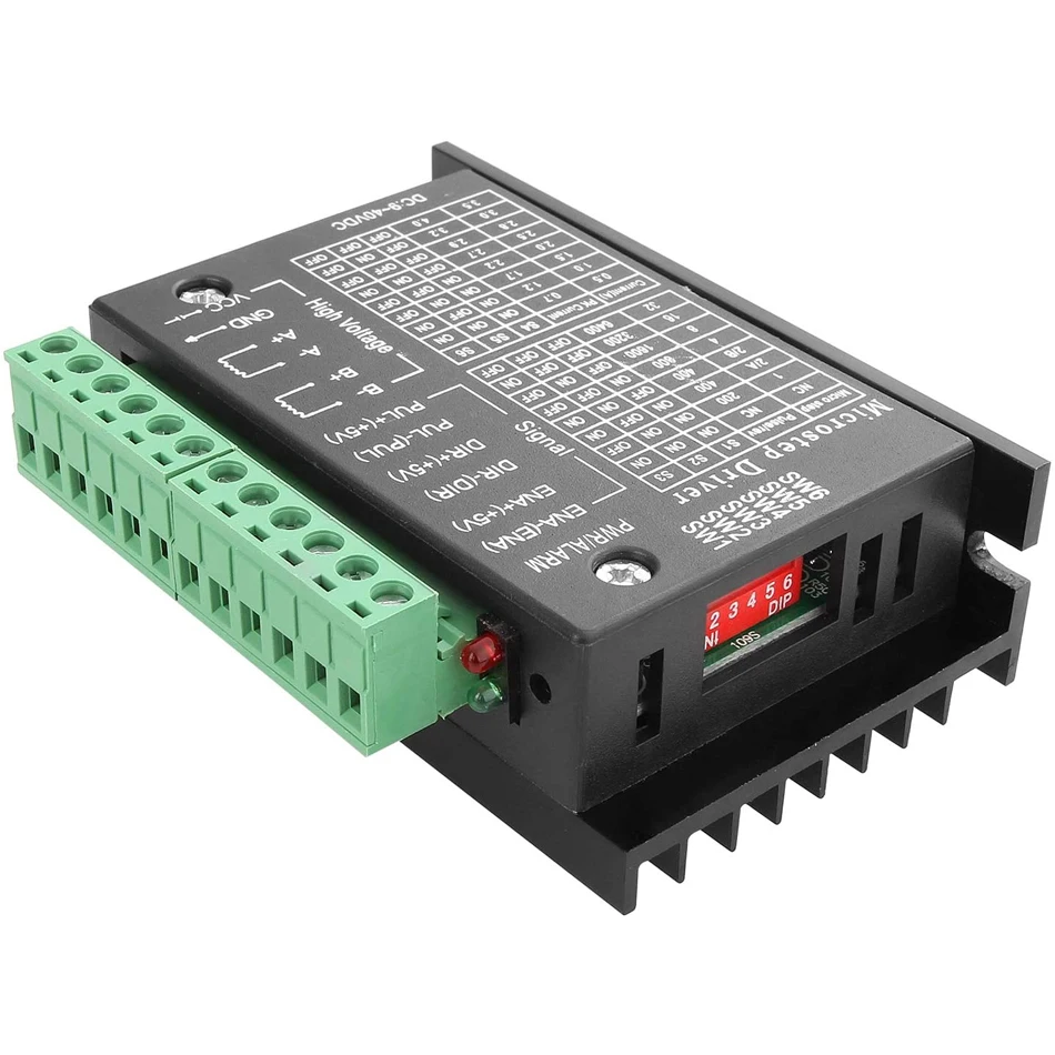 TB6600 Stepper Motor Driver 5A 9-40V Nema 17 Stepper Motor Driver CNC Controller Single Axes Hybrid Stepper Motor Control 
TB6600 Stepper Motor Driver 5A 9-40V Nema 17 Stepper Motor Driver CNC Controller Single Axes Hybrid Stepper Motor Control