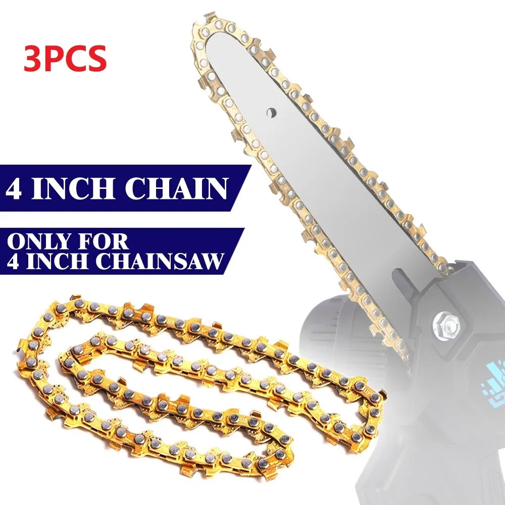 3 Pcs Mini Chainsaw Chain 4 Inch Guide Saw Spare Parts For Wood Cutting Garden Tools Chainsaw Attachment
3 Pcs Mini Chainsaw Chain 4 Inch Guide Saw Spare Parts For Wood Cutting Garden Tools Chainsaw Attachment