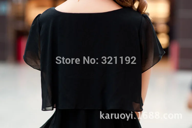 Women Summer Autumn Blue Black Plus Size O-neck Short Sleeve Hedging Loose Chiffon Dresses Female Thin Cake Dresses B506 921
Women Summer Autumn Blue Black Plus Size O-neck Short Sleeve Hedging Loose Chiffon Dresses Female Thin Cake Dresses B506 921