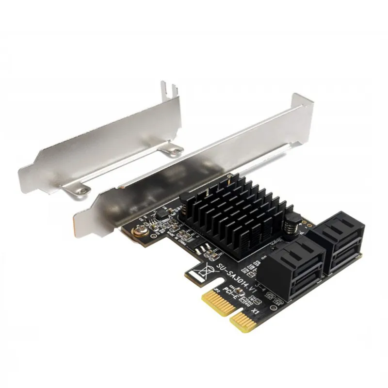 4 порта PCI E для SATA 3 0 чип Marvell9215 Плата расширения 6 Гбит/с III адаптер Synology NAS X1 X4 X8 X16| |
