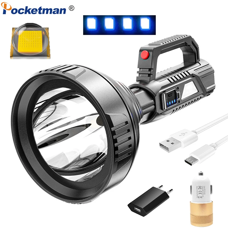 Powerful Work Light Portable LED Searchlight USB Rechargeable Flashlight Waterproof Camping Light Work Lamp Torch Emergency Lamp
Powerful Work Light Portable LED Searchlight USB Rechargeable Flashlight Waterproof Camping Light Work Lamp Torch Emergency Lamp