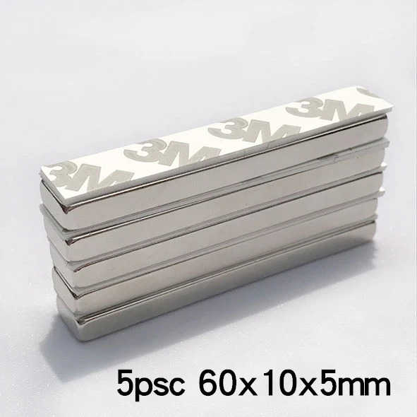 5pcs 60*10*5mm N35 Comes with 3M strong double-sided tape NdFeB Square strong magnetic Powerful magnet 60x10x5mm
5pcs 60*10*5mm N35 Comes with 3M strong double-sided tape NdFeB Square strong magnetic Powerful magnet 60x10x5mm