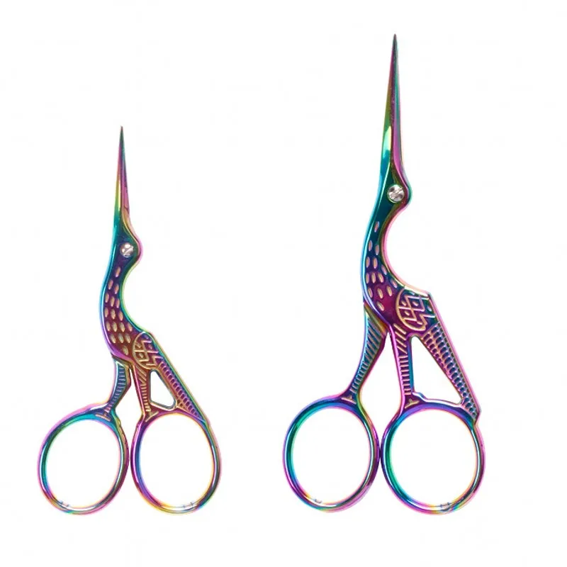 1Pcs Stork Scissors Stainless Steel Embroidery Sewing Scissors Rainbow Brow Shaping Scissors for Crafting Art Work Threading
1Pcs Stork Scissors Stainless Steel Embroidery Sewing Scissors Rainbow Brow Shaping Scissors for Crafting Art Work Threading