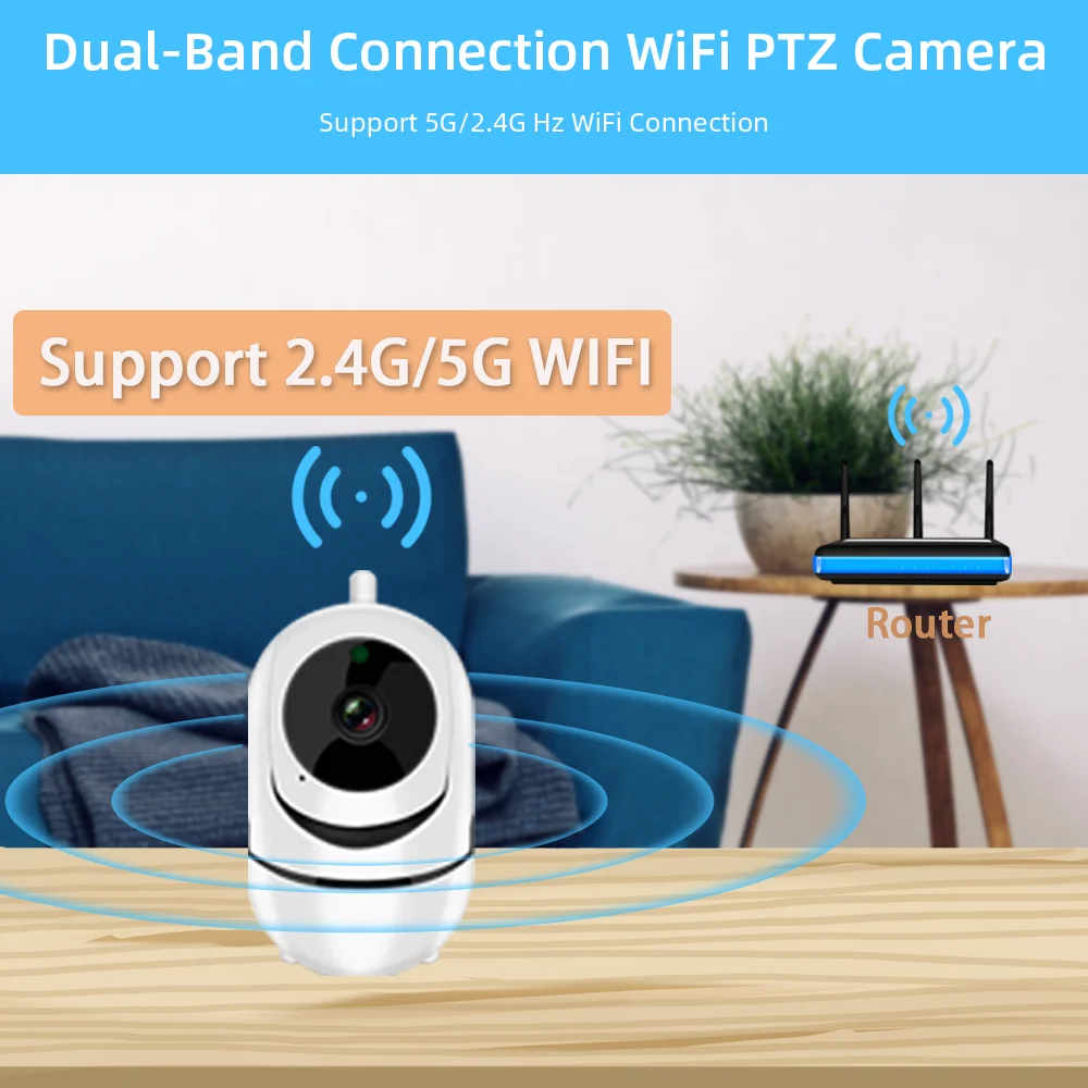 Мини-камера видеонаблюдения 1080P PTZ Wi-Fi | Безопасность и защита