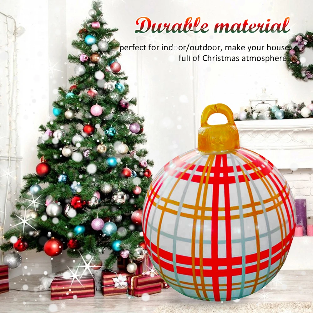 PVC Inflatable Christmas Balls Craft Outdoor Printed Christmas Tree Atmosphere Decor Home Xmas Gifts with Inflator Ornament 60cm
PVC Inflatable Christmas Balls Craft Outdoor Printed Christmas Tree Atmosphere Decor Home Xmas Gifts with Inflator Ornament 60cm