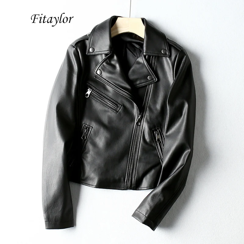 Fitaylor New Women Autumn Black Faux Leather Jackets Zipper Basic Coat Turn-down Collar Pu Motor Biker Faux Soft Leather Outwear
Fitaylor New Women Autumn Black Faux Leather Jackets Zipper Basic Coat Turn-down Collar Pu Motor Biker Faux Soft Leather Outwear