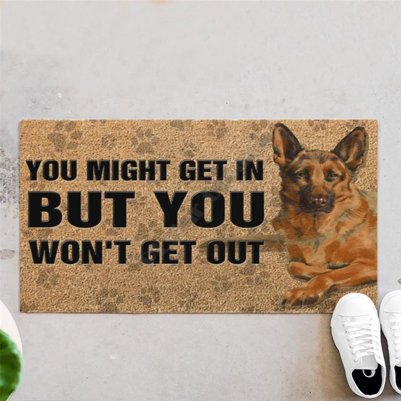 German Shepherd You might get in but you wont get out doormat 3D All Ove Printed Non Slip Door Floor Mats Decor Porch Doormat
German Shepherd You might get in but you wont get out doormat 3D All Ove Printed Non Slip Door Floor Mats Decor Porch Doormat