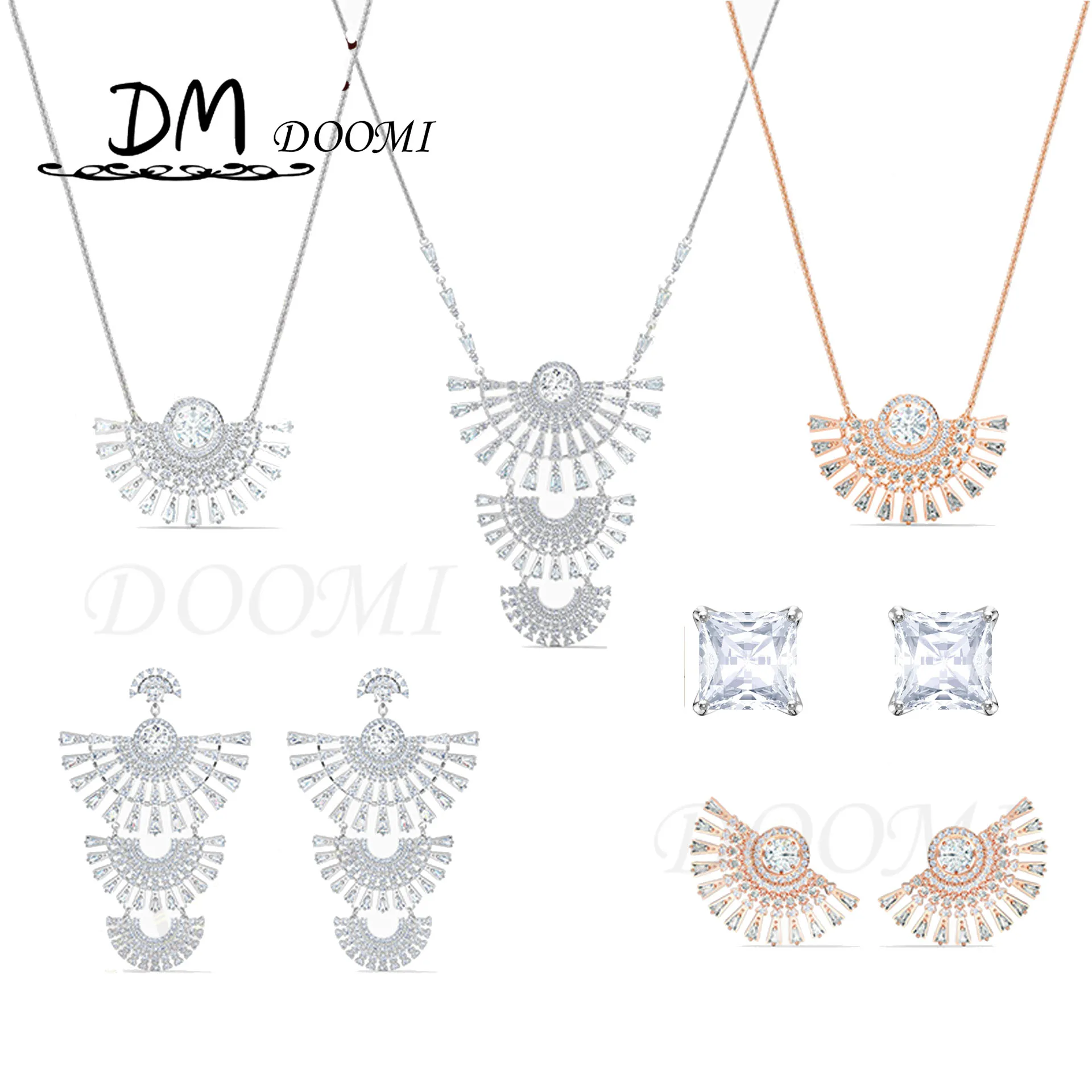 Fashion Jewelry SWA NEW Shiny Dance Charming Dynamic Beat Crystal Fan-shaped Decorative Women's Necklace Popular Gifts
Fashion Jewelry SWA NEW Shiny Dance Charming Dynamic Beat Crystal Fan-shaped Decorative Women's Necklace Popular Gifts