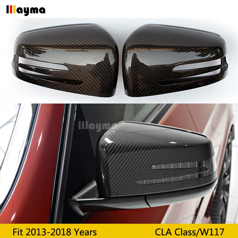 W117 Крышка для зеркала из углеродного волокна Benz CLA CLA180 CLA200 ClA220 CLA250 2013 2018 год CLA45 Для