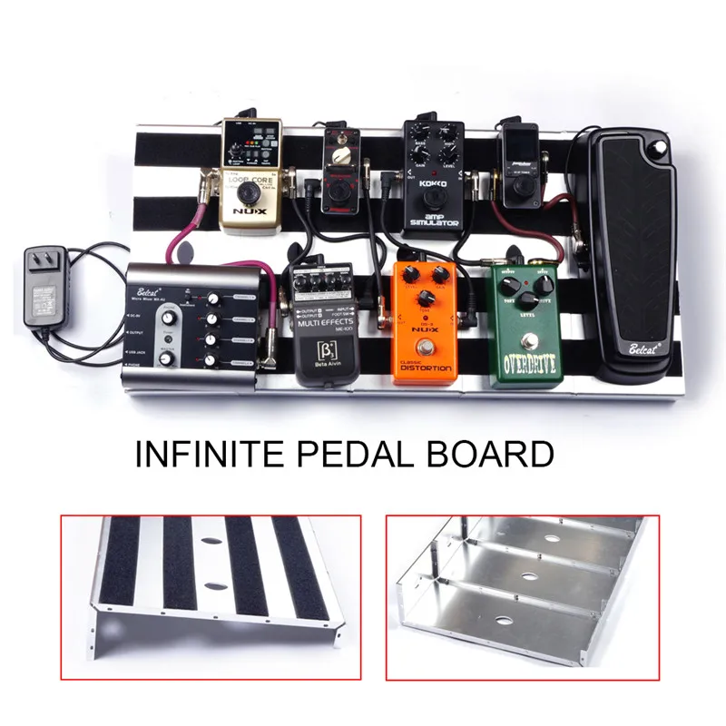 DIY Guitar Pedal Board Spliced Aluminium alloy Guitar Effect Pedal-board Variable Infinite Capacity Pedalboard
DIY Guitar Pedal Board Spliced Aluminium alloy Guitar Effect Pedal-board Variable Infinite Capacity Pedalboard