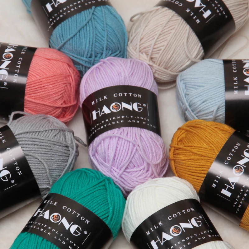 50 Grams/Ball Crochet Cotton yarn For knitting Bargain Baby Milk Thread Worsted Handmade Cheap Cardigan Scarf Hat Sw | Дом и сад
