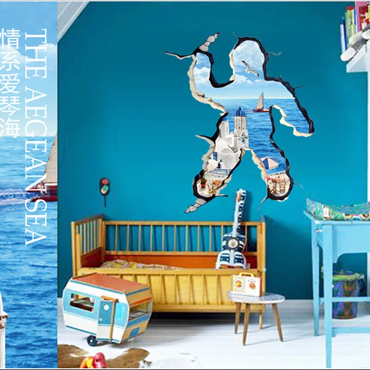 3D effect wall sticker human broken wall Aegean living room bedroom background decoration
3D effect wall sticker human broken wall Aegean living room bedroom background decoration