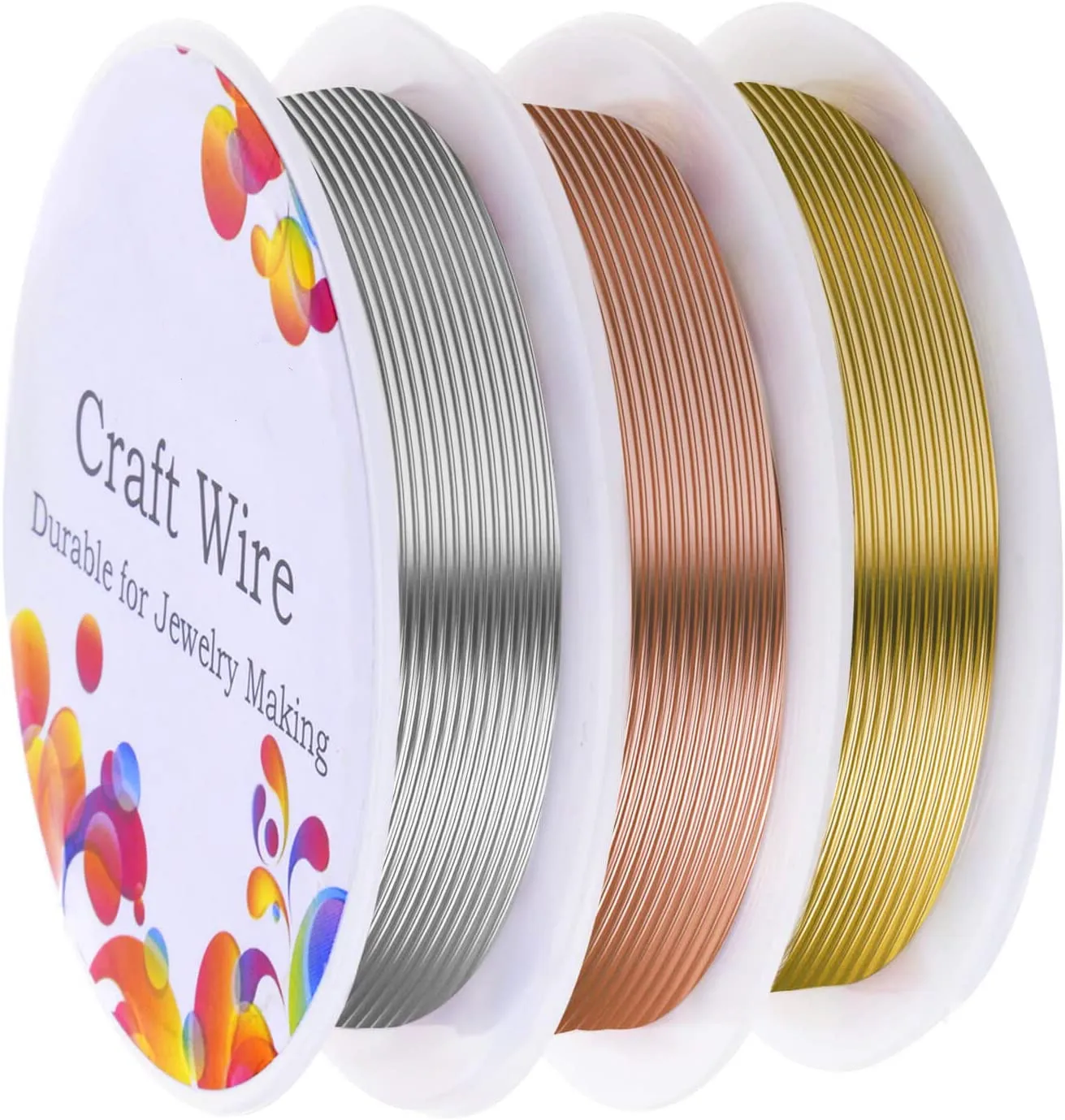 A set of 3 rolls of 3-Color Copper wire craft beaded jewelry manufacturing supplies, color resistant bare copper jewelry wire
A set of 3 rolls of 3-Color Copper wire craft beaded jewelry manufacturing supplies, color resistant bare copper jewelry wire