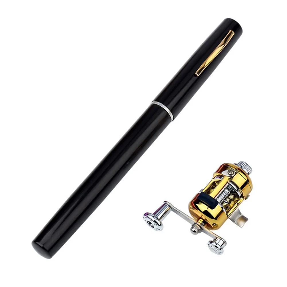 Portable Mini Fishing Rod Pole Pen Shape Folded Fishing Rod With Reel Wheel Pocket Telescopic Fishing Pole Fishing Tackle Pesca
Portable Mini Fishing Rod Pole Pen Shape Folded Fishing Rod With Reel Wheel Pocket Telescopic Fishing Pole Fishing Tackle Pesca
