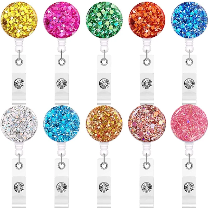 10Pcs Badge Reel Bling Badge Holder Reel Retractable Alligator Clip ID Name Card Holder Key Ring Backing for Volunteer
10Pcs Badge Reel Bling Badge Holder Reel Retractable Alligator Clip ID Name Card Holder Key Ring Backing for Volunteer