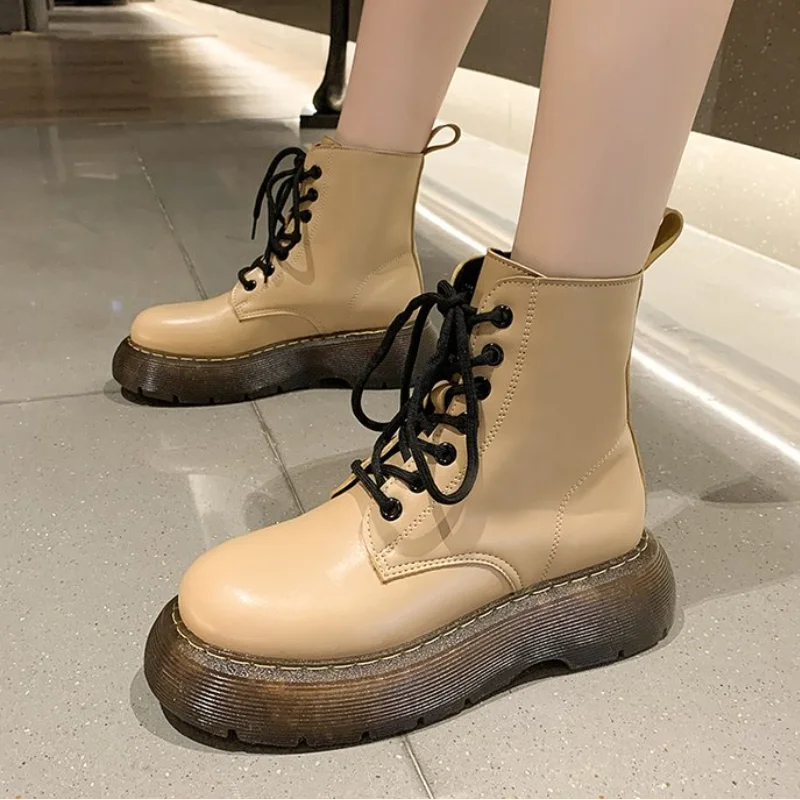 Ankle Boots for Women 2021 Autumn Winter New Motorcycle Women's Boots Platform Shoes Woman Round Toe Fashion Lace Up Booties
Ankle Boots for Women 2021 Autumn Winter New Motorcycle Women's Boots Platform Shoes Woman Round Toe Fashion Lace Up Booties