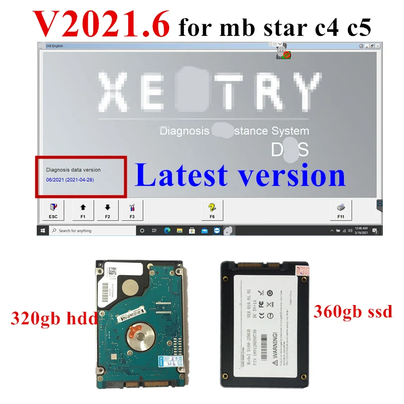 Free Ship 6-2021V Professional MB STAR C4 Full Software X-ENT-RY/DAS-EPC/WIS/VEDIAMO/DTS-Monaco HDD/SSD For MB SD C4/C5
Free Ship 6-2021V Professional MB STAR C4 Full Software X-ENT-RY/DAS-EPC/WIS/VEDIAMO/DTS-Monaco HDD/SSD For MB SD C4/C5