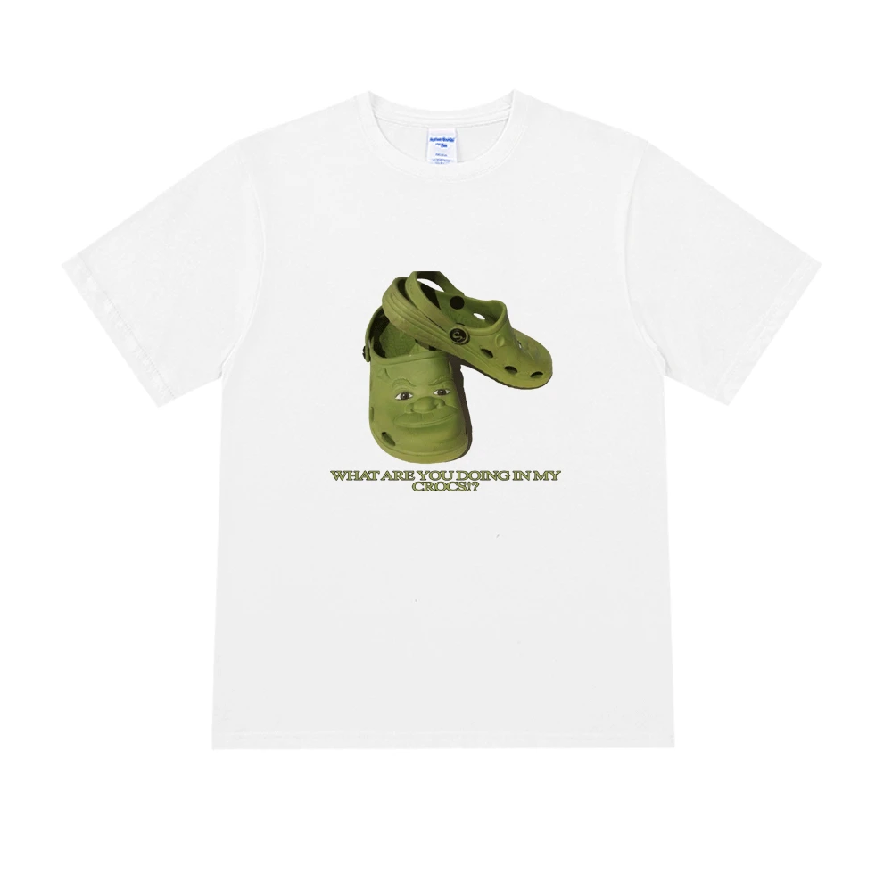 What Are You Doing In My Shrek Crocs Print T Shirt Men Women Street Funny Hip-hop Pattern Short Sleeve Tee Shirt Teens T-shirt
What Are You Doing In My Shrek Crocs Print T Shirt Men Women Street Funny Hip-hop Pattern Short Sleeve Tee Shirt Teens T-shirt