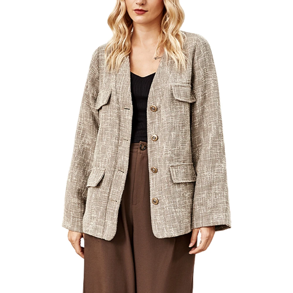 Debracat Women Blazers Autumn Long Sleeve Multi-pocket Suit Jackets Single-breasted Blazer Coat Ladies Casual Loose Jacket
Debracat Women Blazers Autumn Long Sleeve Multi-pocket Suit Jackets Single-breasted Blazer Coat Ladies Casual Loose Jacket