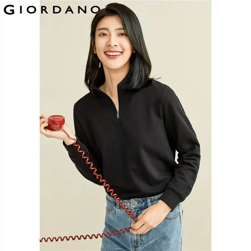Giordano Women Sweatshirts Stand Collar Half Placket Sweatshirts Stand Collar Casual Comfy Sweatshirts 13321755
Giordano Women Sweatshirts Stand Collar Half Placket Sweatshirts Stand Collar Casual Comfy Sweatshirts 13321755