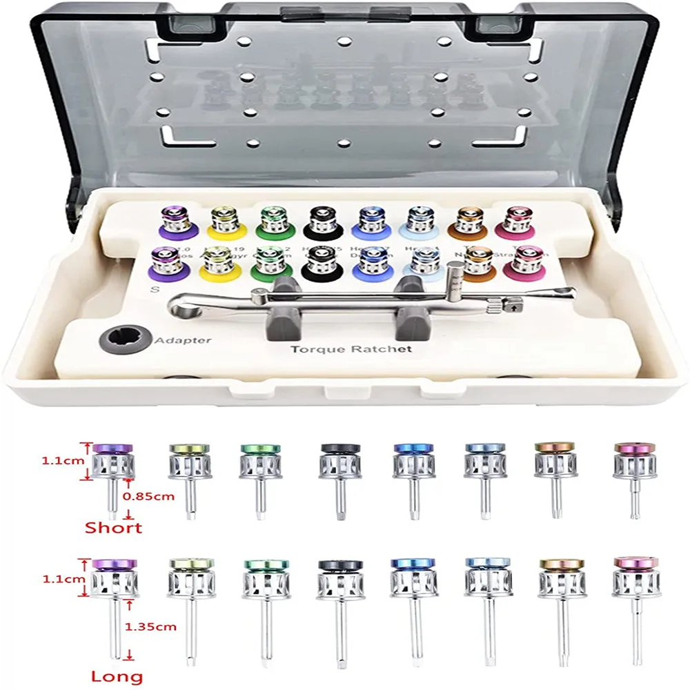 Dental Implant Torque Wrench Ratchet 10-70NCM with Screwdriver Repair Tools Drivers & Wrench Kit
Dental Implant Torque Wrench Ratchet 10-70NCM with Screwdriver Repair Tools Drivers & Wrench Kit