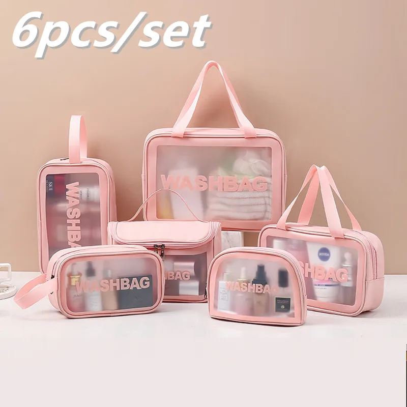 6PCS 3PCS/set Wash Bag Women Travel Storage Bag Toiletry Organizer Waterproof PVC Cosmetic Bag Portable Transparent MakeUp Bag
6PCS 3PCS/set Wash Bag Women Travel Storage Bag Toiletry Organizer Waterproof PVC Cosmetic Bag Portable Transparent MakeUp Bag