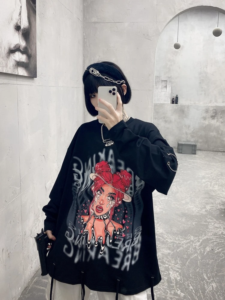 Japanese Anime Girl Print Long Sleeve T-shirts Couple Tops Street Hipster Fashion Men Women Thin Sweatshirts Hoodies Oversized
Japanese Anime Girl Print Long Sleeve T-shirts Couple Tops Street Hipster Fashion Men Women Thin Sweatshirts Hoodies Oversized