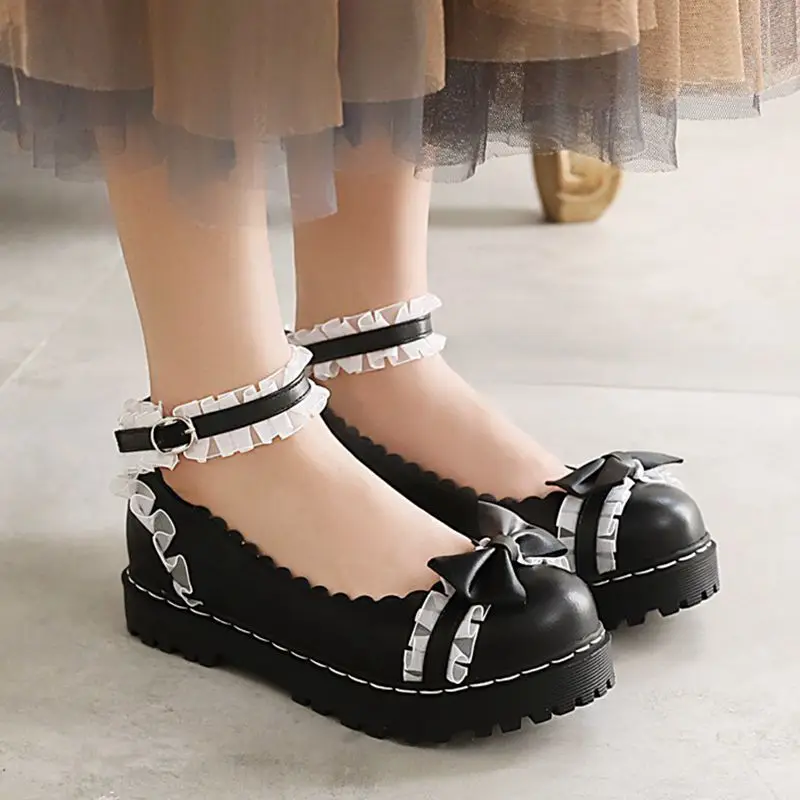 AGODOR Lolita Shoes Women Low Heel Fashion Pumps Lace Pumps Shoes Purple Bow Pumps Spring/autumn Mary Jane Pumps Size 33-43
AGODOR Lolita Shoes Women Low Heel Fashion Pumps Lace Pumps Shoes Purple Bow Pumps Spring/autumn Mary Jane Pumps Size 33-43