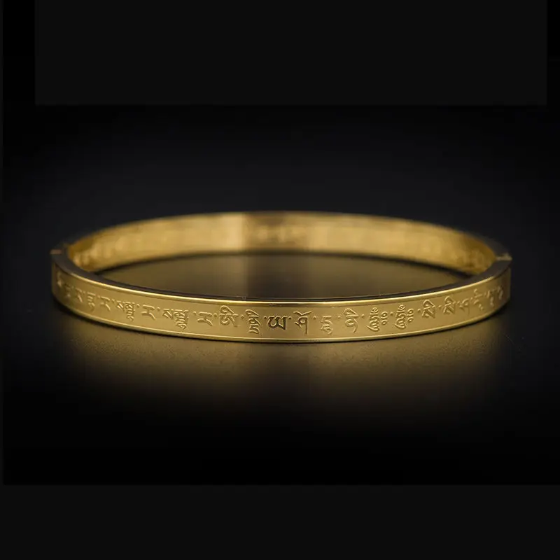 Shurangama Mantra Mantra Bangle Bracelet Charm Consecrated Dharani by Haitao Master Female Men's Titanium Steel
Shurangama Mantra Mantra Bangle Bracelet Charm Consecrated Dharani by Haitao Master Female Men's Titanium Steel