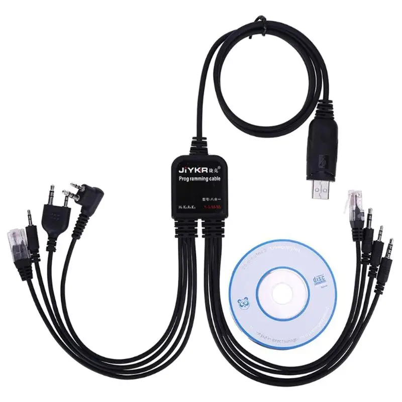 8 in 1 USB Programming Cable for baofeng for Motorola TYT QYT multiple Radios 1.3m/4.26 ft
8 in 1 USB Programming Cable for baofeng for Motorola TYT QYT multiple Radios 1.3m/4.26 ft