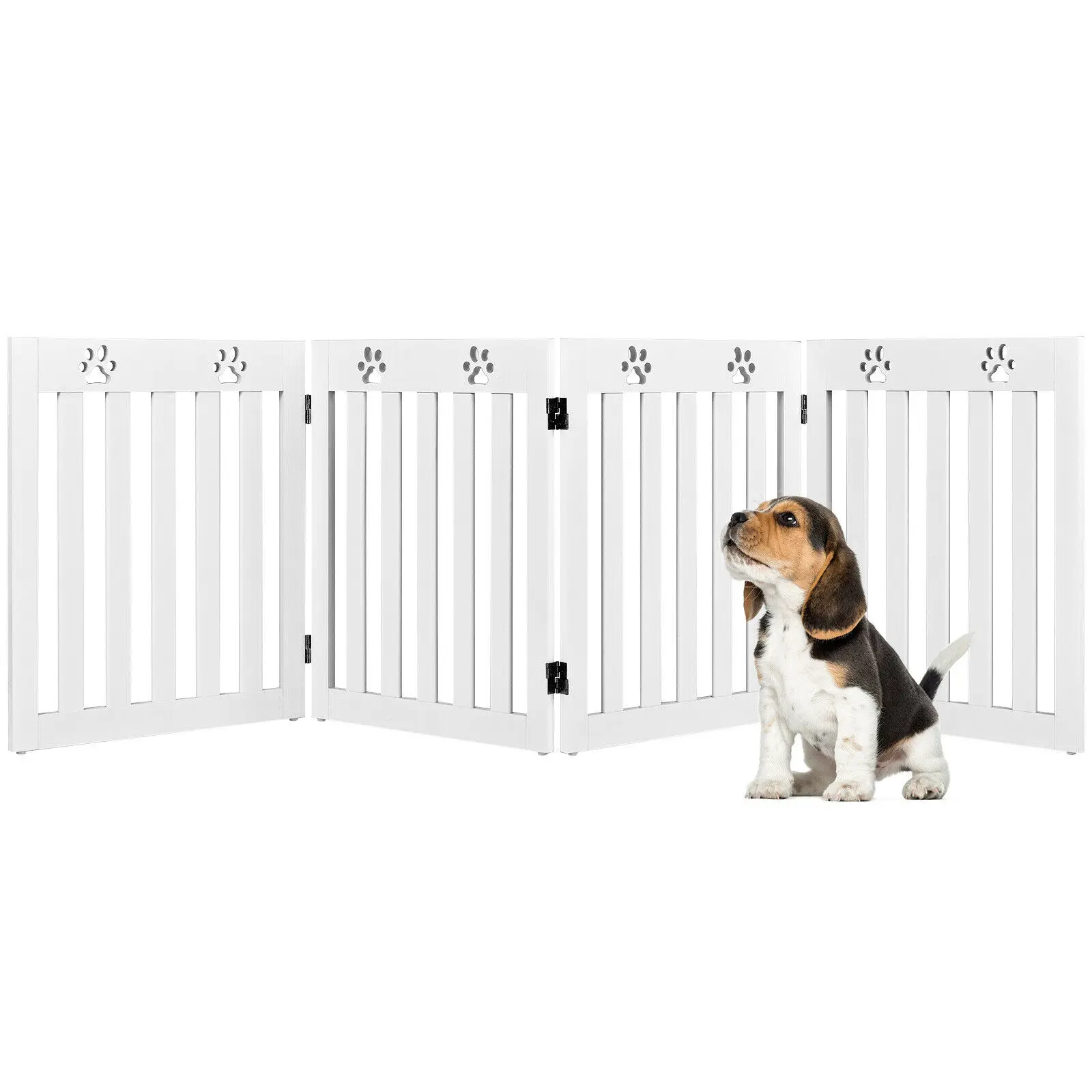 24" Folding Wooden Freestanding Pet Gate Dog Gate W/360° Hinge White PS7401WH
24" Folding Wooden Freestanding Pet Gate Dog Gate W/360° Hinge White PS7401WH