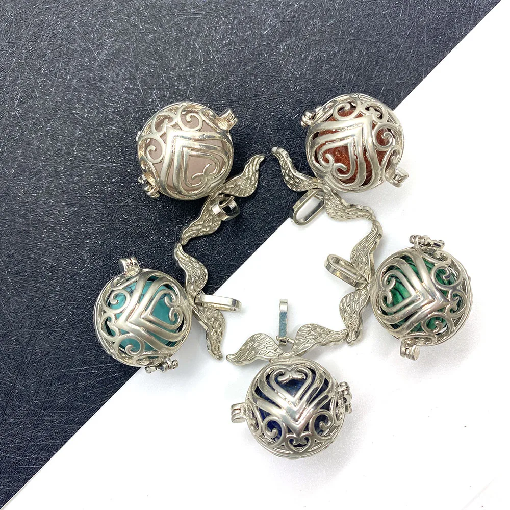 Zinc Alloy Hollow Pendant Natural Stone Malachite Agate Opal Angel Wing Pendant Used for jewelry making DIY necklace accessories
Zinc Alloy Hollow Pendant Natural Stone Malachite Agate Opal Angel Wing Pendant Used for jewelry making DIY necklace accessories